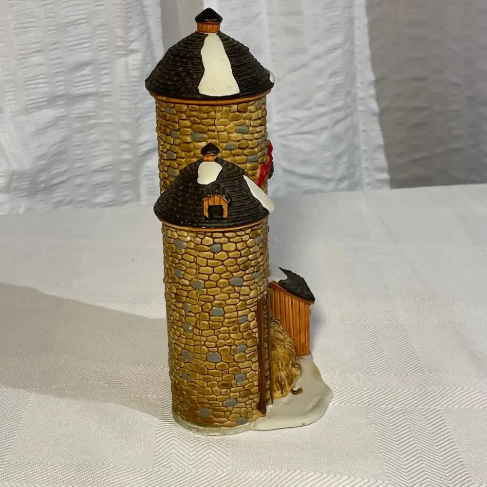Lemax 1999 Silo #94381 Christmas Village Farm Porcelain Retired w/ Box(c25-926-1